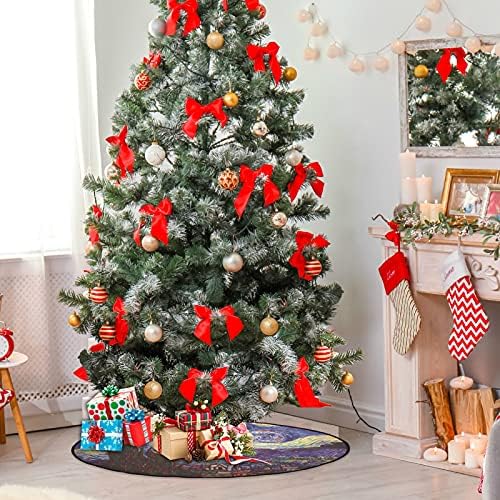 שיגואה עץ חג המולד מחצלת ואן גוך שמן ציור כוכב לילה כפרי צבעי עץ חג המולד עץ חג המולד מחצלת עץ חג המולד