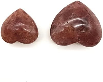 Ruitaiqin Shitu 1pc טבעי אדום תות אדום לב אהבה בצורת קוורץ קריסטל רייקי אבן ריפוי DIY אבנים טבעיות ומינרלים