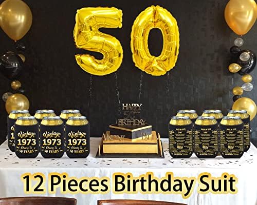 BdayPtion קישוטים ליום הולדת 50 לגברים נשים, קישוטים למסיבות 50, ציוד למסיבות בידי בן 50, מתנת יום הולדת