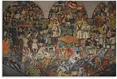 פוסטרים והדפסים דייגו ריברה ציור את ההיסטוריה של פוסטר מקסיקו בד הדפסים מדפיסים ציורי אמנות קיר בד דקור