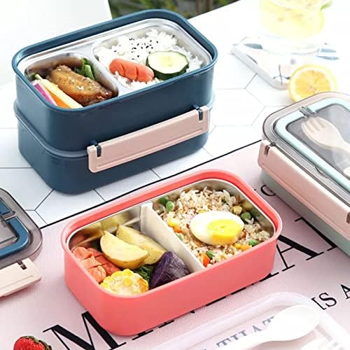 Allmro ארוחת צהריים-קופסת מיקרוגל נשים ניידות בנטו קופסאות בסגנון מכולות אחסון מזון עם אביזרי מכסים