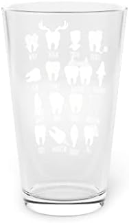 בירה זכוכית ליטר 16 עוז הומוריסטי רפואת שיניים רופא חלל חללים אורתודונטיסט מאוורר מצחיק 16 עוז