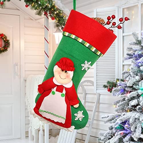 גרביים גדולות גרבי ממתקים קישוטים לחג המולד ביתי קישוטים למסיבות חג המולד קישוטי חג מולד חיצוניים גדולים