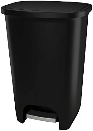 קופסת פלסטיק בעלת קיבולת נוספת של 75 ליטר שמחה עם הגנת ריח קלורוקסטם, 75 ליטר, שחור מט וגלד-74030 פח