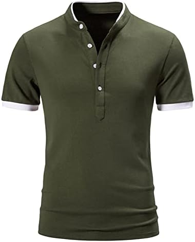 גברים של גולף פולו חולצות קצר שרוול קיץ מקרית חולצות בכושר רזה מוצק צבע בסיסי טניס ספורט כפתור הנלי