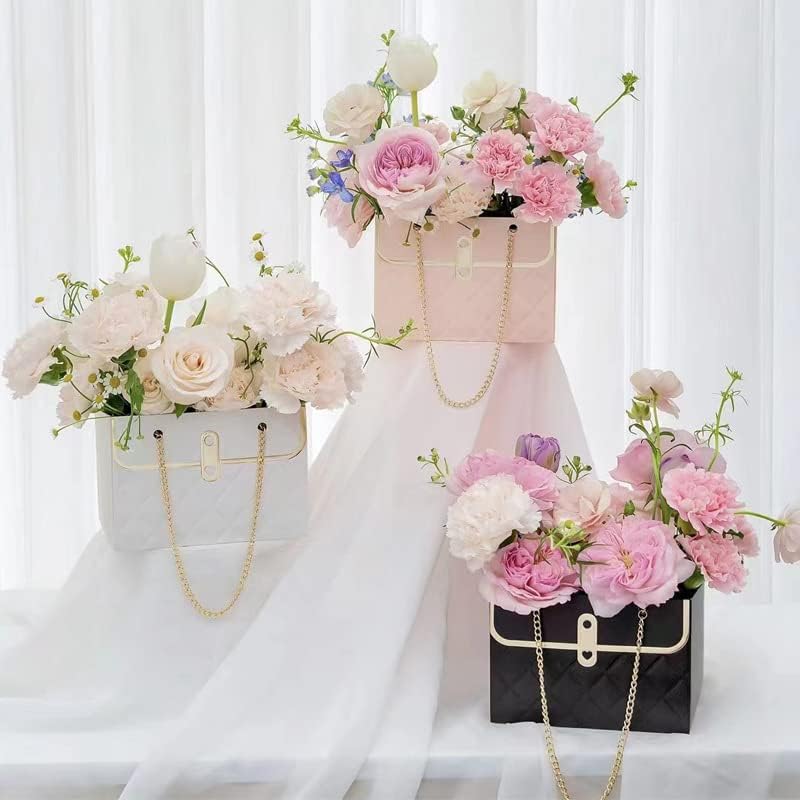 5 יחידות נייר פרח מתנת שקיות נייר מתנת שקיות עם ידיות פרח שקיות עבור זרי פרח תיבת עבור אמא של יום חתונה