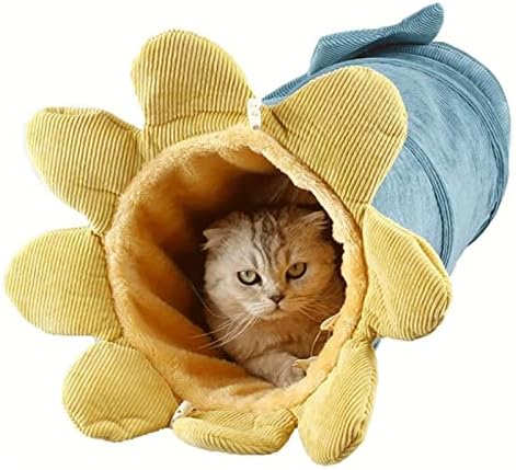מיטת מנהרת חתול של פאשה צורת ירק מתקפלת חמוד מערה לחתול מיטת חתול נעימה בית חתול מקורה בית חתול בית