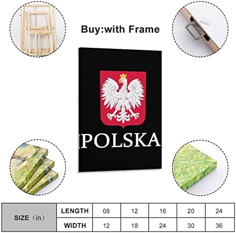 דגל פולסקה פולני פטריוטי מודפס ציור קיר אמנות יצירות אמנות מודרניות תמונה תלויה אנכית לקישוט בית חדר