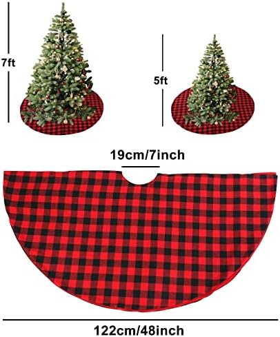 חצאית עץ חג המולד משובצת של סוארטס חבורה לחג המולד + חצאית עץ חג המולד משובצת באפלו 48 אינץ ', 2021