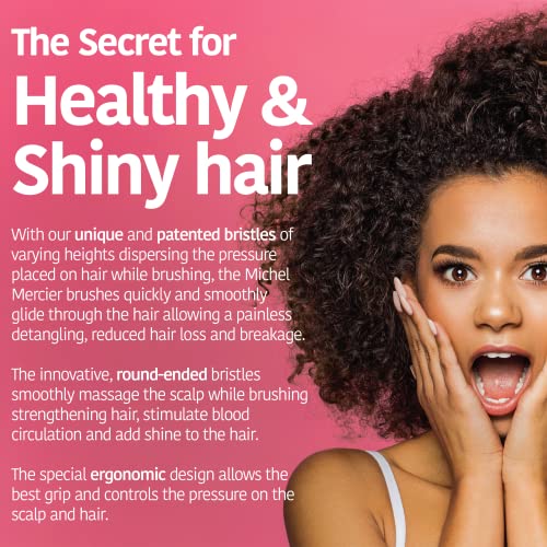 מברשת שיער מישל מרסייה רכה במיוחד להתנתקות שיער-מברשת רטובה מתנתקת לשיער רטוב או יבש נשירת שיער מופחתת-שיער