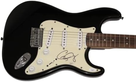 גארי קלארק ג 'וניור חתם על חתימה בגודל מלא פנדר שחור סטראטוקסטר גיטרה חשמלית ג' יימס ספנס ג ' יי. אס.