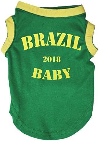 Petitebella Brazil 2018 חולצת כלבים ירוקה של תינוק