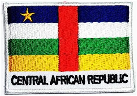 קליינפלוס 2 יחידות. 1.7 על 2.6 אינץ'. מרכז אפריקה רפובליקה דגל תיקון טקטי צבאי דגל אפליקציות תיקוני
