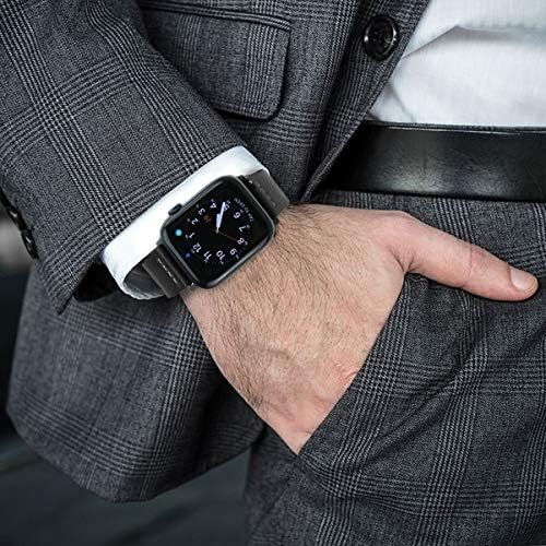 Artche החלפת עור מקורית רצועת שעון תואמת עם Apple Watch 42 ממ, 44 ממ גברים אישה חכמה שעון חכם צמיד אטום
