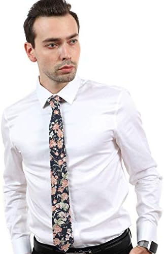 ג 'סלנג גברים של כותנה מודפס פרחוני עניבת 2.56 סקיני צר עניבה עיצובים שונים