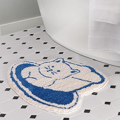 שטיח אמבטיה של דיילילייק, 24x17in עבה נוסף סופג קטיפה סופגת גומי עמיד גיבוי גומי ללא להחליק שטיחי אמבטיה,