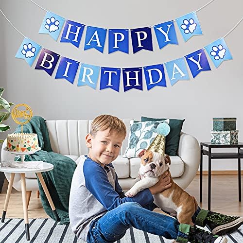 סט בנדנה ליום הולדת של Lalfpet כלב, כלב בנדנות מתכווננות עניבת פרפר כלבים, כובע יום הולדת לכלב, ציוד