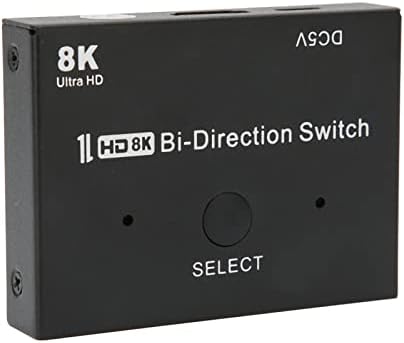 XTEVU 2x1/1x2 מפצל דו כיווני 48 GBPS מתג ממשק מולטימדיה HD, תומך 4K 120Hz/60Hz ו- 8K 60Hz/30Hz, מתג