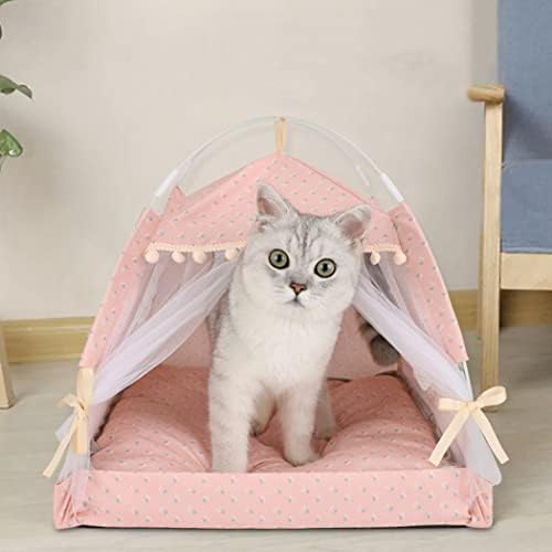 Souiwuzi כלב מיטת חתול מלונה מיטת חיות מחמד גורים בית אוהל נסיכה לאוהל לחתול חיית מחמד קיץ רחיץ מקורה
