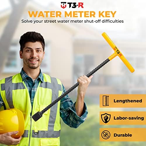 מפתח מד מים 3 אינץ '17 אינץ' -מפתח שירות רב תפקודי 4 כיווני כלול-מפתח ברגים כלי כיבוי מים חזק ידית ידית