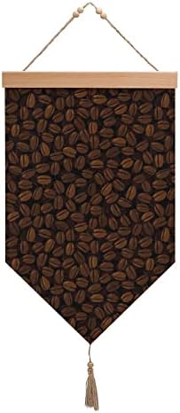 נודקיו קפה קפה כותנה פשתן תליית דגל תלה