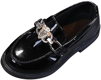 בנות מחליקות נעלי עור לופר ריינסטון קישוט נעלי שמלת בית ספר לבנות נעלי עור תינוקות