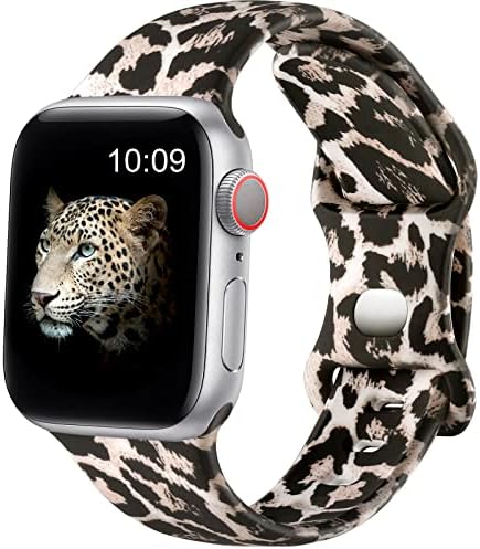 2 להקות חבילות תואמות רק להקת Apple Watch 38 ממ 40 ממ 41 ממ/מ ', רצועת סיליקון רכה דו צדדית מודפסת רצועת