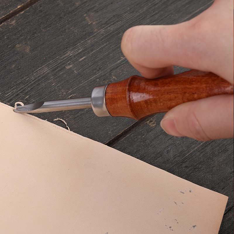 Miusie 5 סוגים ידית עץ חדה קצה עור Beveler Edge Skiving/ליטוש כלים עור פלדה עור עץ Diy Beveller -