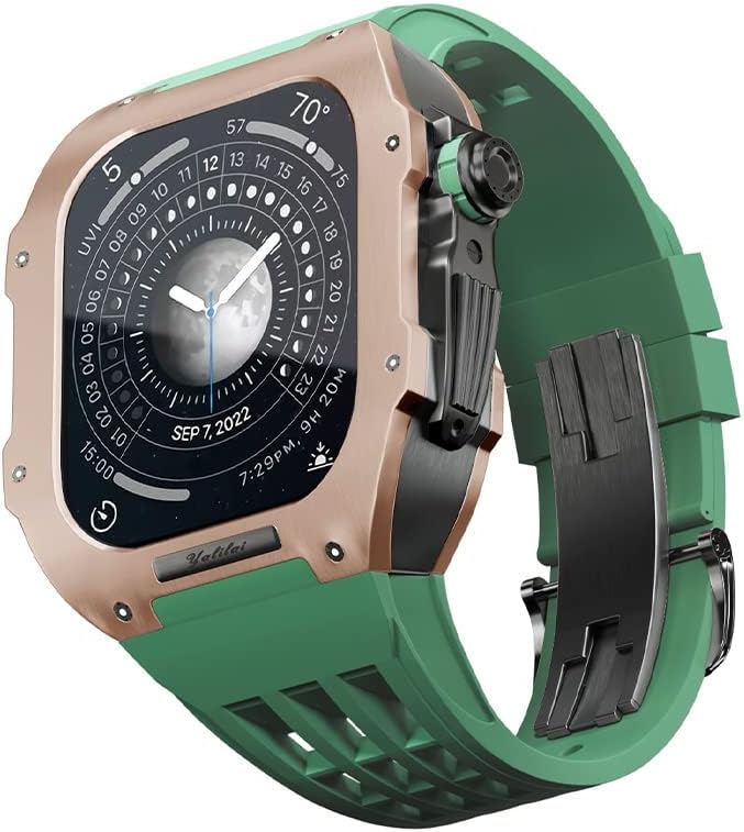 BCMCBV רצועת גומי סגסוגת טיטניום לוחית לטיטניום עבור IWatch Watch 7/8 Apple Mod Watch אביזרים החלפת
