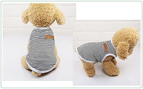 כלב מתכוונן X-SMALL כלב מפוספס הלבשה מפוספסת בגדים מפוספסים חולצות גור חולצות לחיות מחמד חולצות צבעוניות