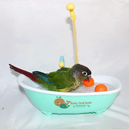 IPETBOOM תוכי אמבט אמבט ציפור ציפור אמבטיה אוטומטית עם קופסת מקלחת מקלחת קופסת מקלחת ציפורים צעצועים