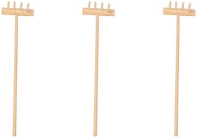 3 יחידות מיני במבוק מגרפות זן גן חול מגרפה מדיטציה פנג שואי שולחן קישוט ארגז חול מיניאטורי כלים גינון
