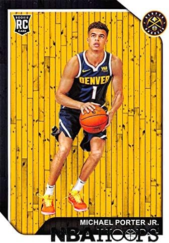 2018-19 NBA Hoops כדורסל 254 Michael Porter Jr. Denver Nuggets RC Trookie Card Made by Panini