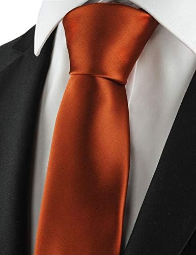 נשיקות גברים משי עניבה מוצק סאטן חתונה עניבה + מגנטי אריזת מתנה