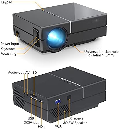 KXDFDC K8 מיני LED וידאו נייד 1080p 150 אינץ 'מקרן דיגיטלי לדיגיטל לקולנוע 3D 4K