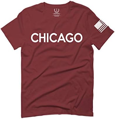 עיר שיקגו מעצבת קלאסית אילינוי לגברים חולצת טי