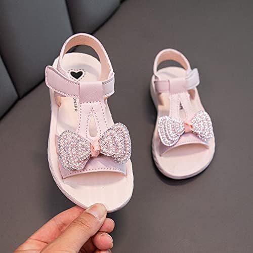 נעלי ילדים סנדלי פרפר קיץ עם אופנת יהלום ילדה קטנה תחתונה רכה נסיכה סנדלי תינוקות נעליים
