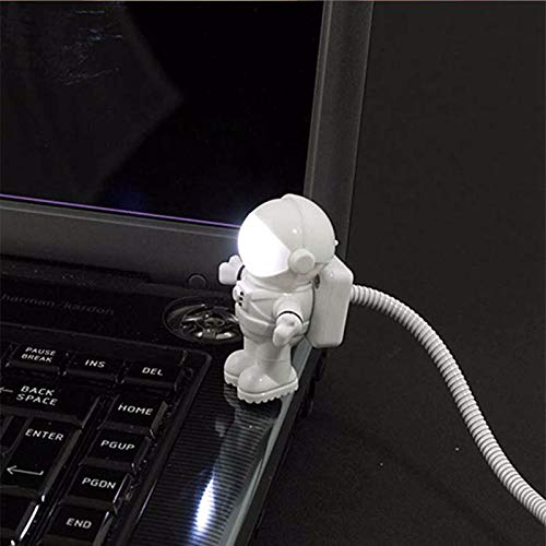 מיני לבן גמיש גמיש נייד אסטרונאוט צינור USB LED LED מנורת אור לילה למחשב נייד מחשב מחשב מחשב מחברת מנורת