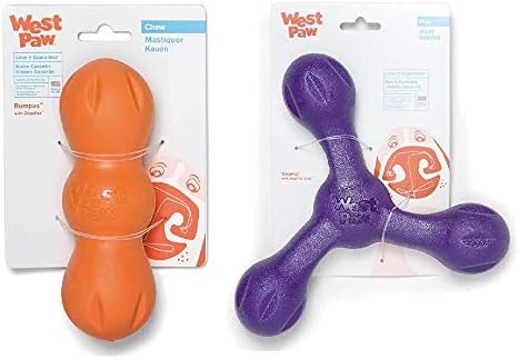 West Paw Zogoflex Rumpus Dog Chew צעצוע & Zogoflex Air Skamp Tug-of-Waw Stick Stick Chhew צעצוע-צעצוע