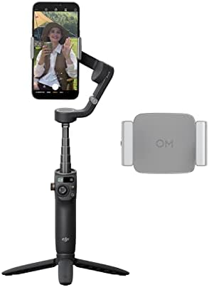 DJI Osmo Mobile 6 מילוי משולבת אור - מייצב סמארטפון אינטליגנטי, מצויד ב DJI OM מילוי טלפון אור, בהירות
