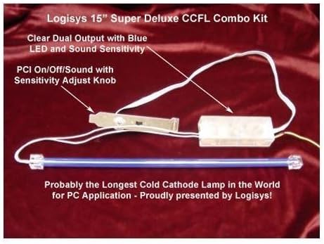 Logisys 15 ערכת CCFL מופעל על צליל דלוקס כחול