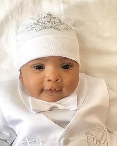 אסטמיקו בנות תינוקות בנות כובע טבילה עם צלב רקום
