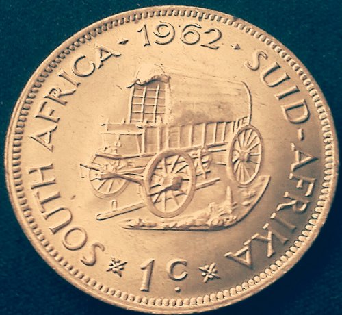 דרום אפריקה 1962 - מטבע אגורה גדול מאוד.