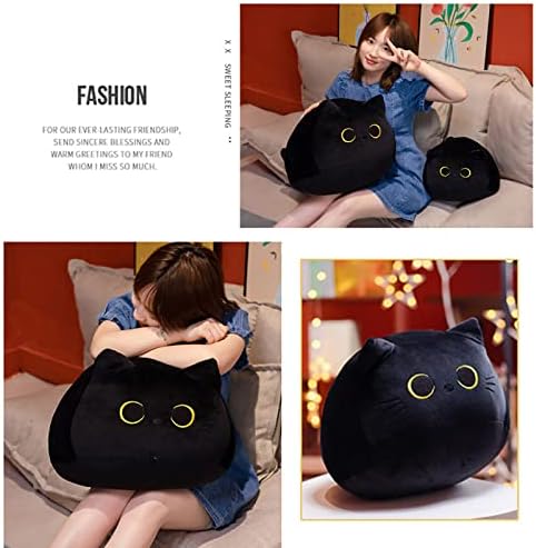 יסמורה קטיפת חתול שחורה, כרית חתול, חתול שחור קטיפה צעצוע של חתול שחור קטיפות יצירתיות, כרית חתול שחור